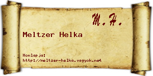 Meltzer Helka névjegykártya